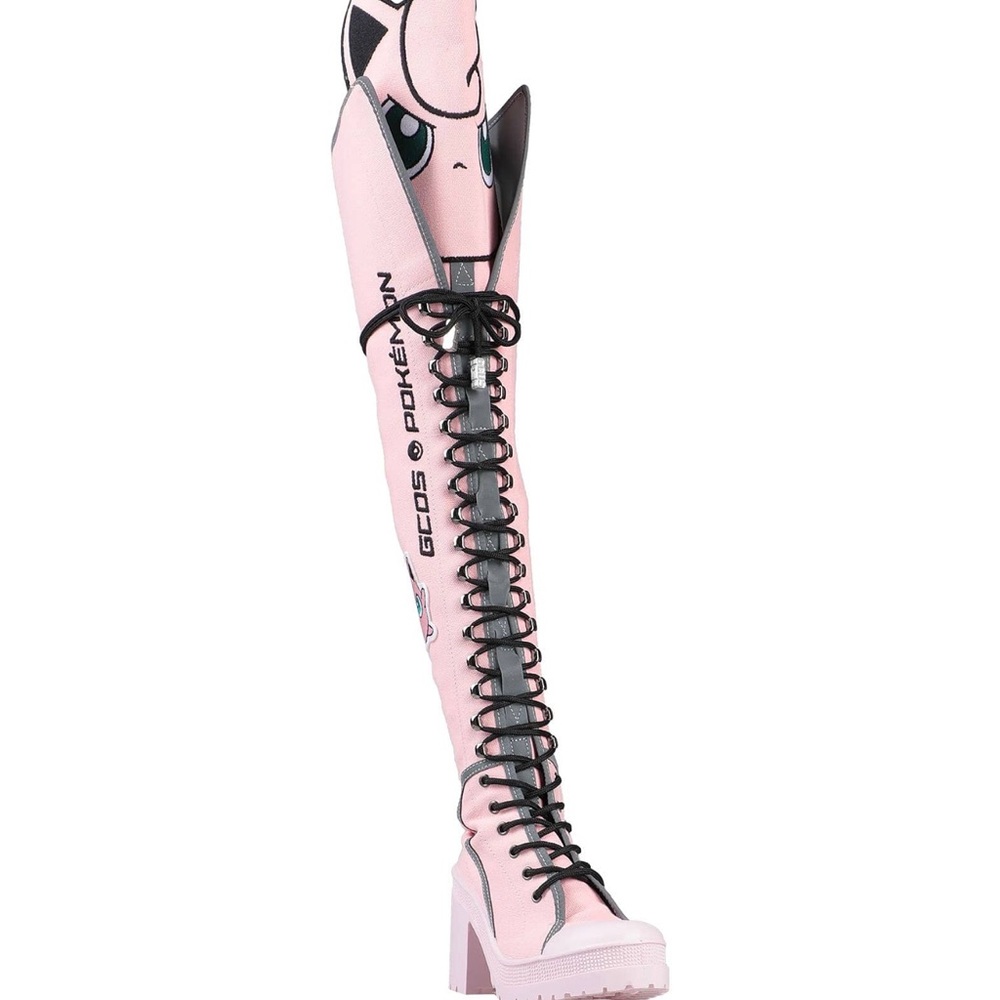Pink Thigh-High Boots